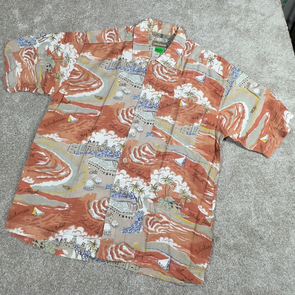 Royal Robbins Mens M Short Sleeve Shirt California Sunset Beach Laguna Florida
